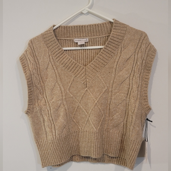 SINCERELY JULES Knitted Sleeveless Tan Small Size - Picture 1 of 6